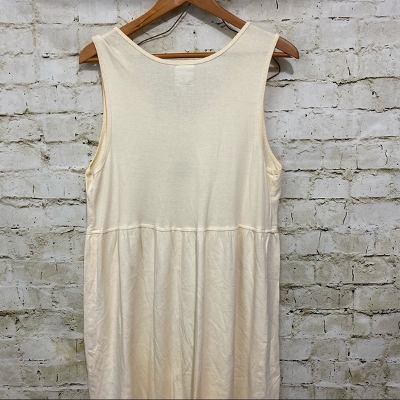 Vintage Pictures By Johnny Was Cream Acorn Leaf Fall Embroidered Tank Dress - Picture 4 of 7